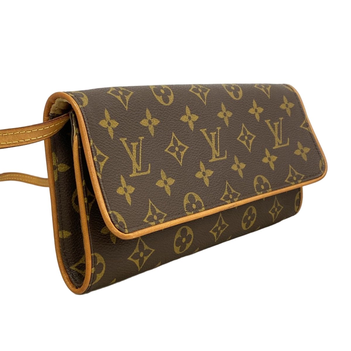 Louis Vuitton Shoulder Bag Monogram Pochette Twin GM Brown — view 2