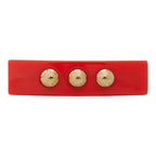 Louis Vuitton Studded Barrette Hair Orange Gold Plastic Plated