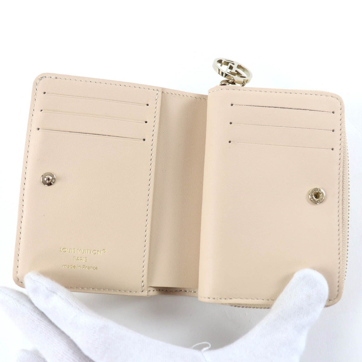 Louis Vuitton LV Portefeuille Lamb Leather Dream Beige Monogram — view 6