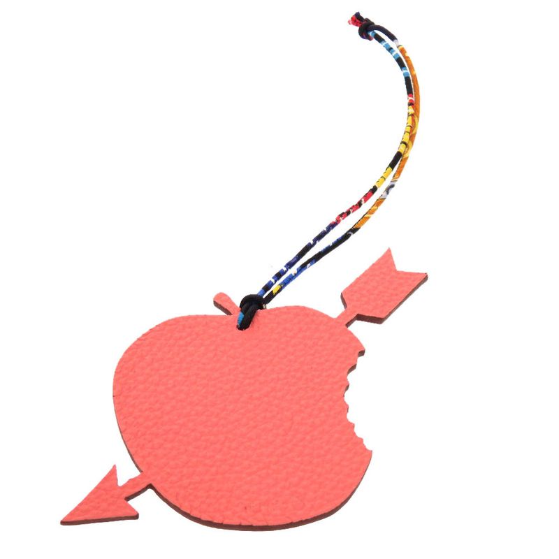 Hermes Petite Ash Heart Transperse Togo Vaux Epson Pink Bag Charm 0643 — view 2
