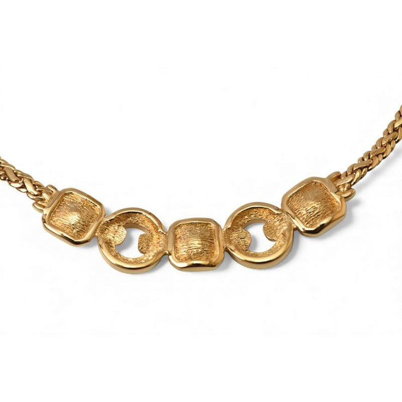 Christian Dior Necklace Vintage Rhinestone Green — view 5