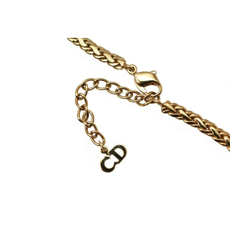 Christian Dior Necklace Vintage Rhinestone Green — view 7