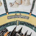 Hermes Scarf Silk Carre 90 Chevaux de Trait Yellow — view 7