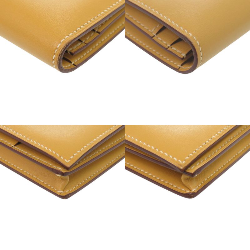 Hermes Bearn Souffle Vota Delacto Paille Gold Hardware Engraved A Long — view 3
