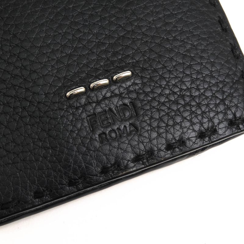 Fendi Wallet Men Leather Black 7 M0194 O7 N Fogxn Coin — view 5
