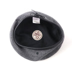 Hermes Cashmere Saint Honore Charm Leather Beret Gray 58 Handbag — view 5