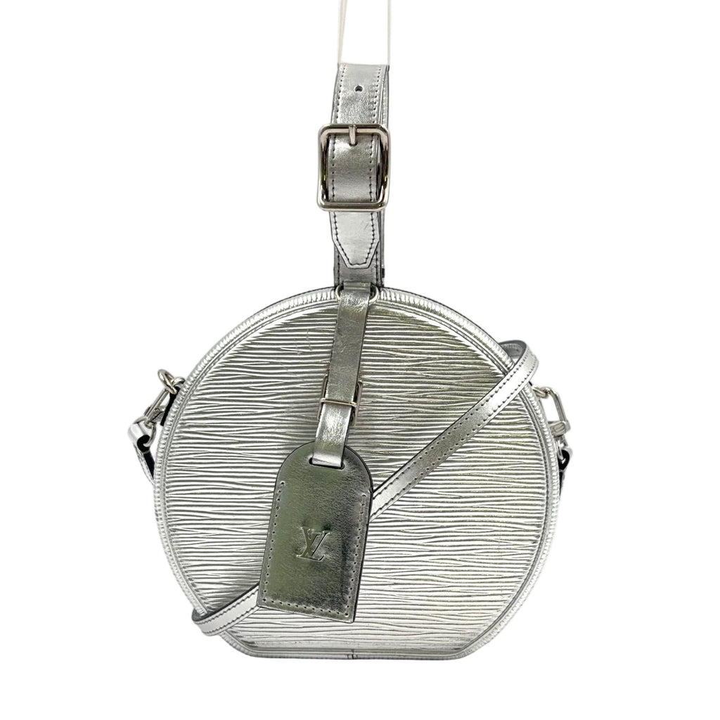 Louis Vuitton Petite Boite Chapeau Epi Shoulder Bag Leather Silver