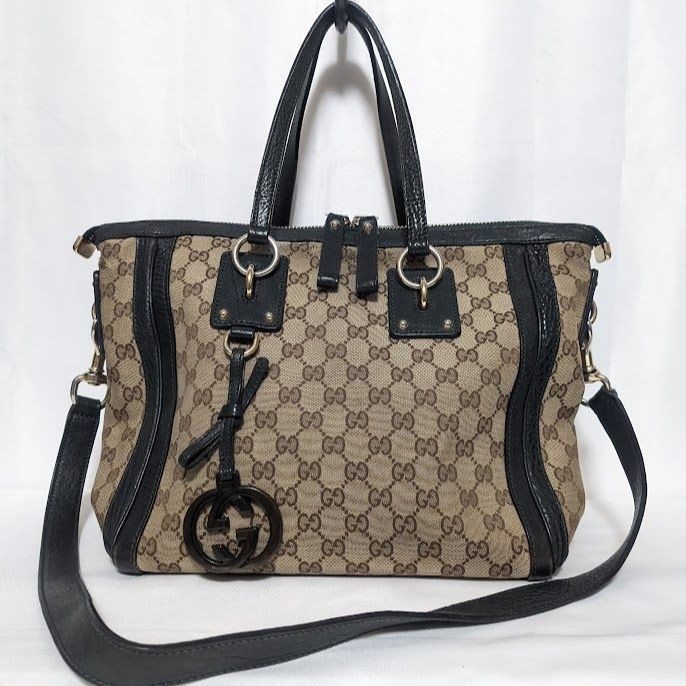 Gucci GG Canvas 2-Way Shoulder Bag with Charm