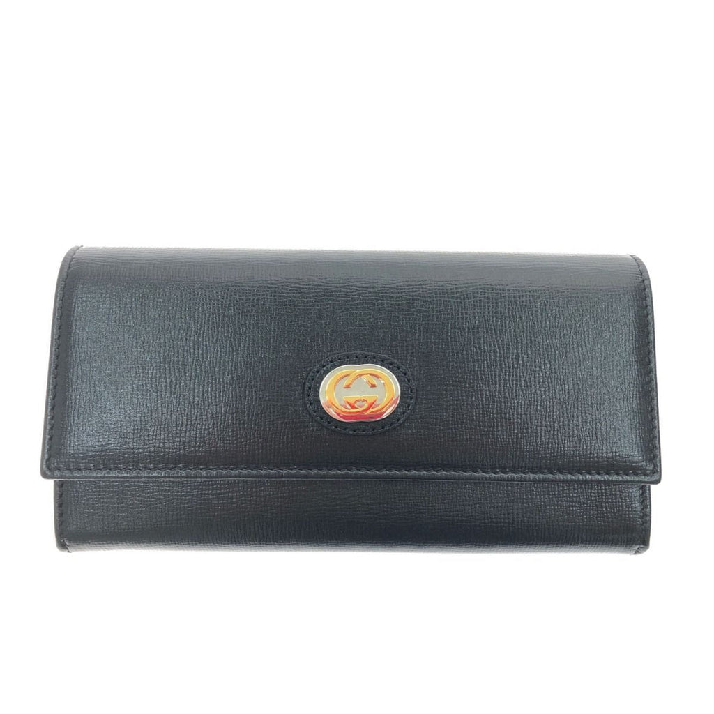 Gucci Long Wallet Interlocking G Marina Leather Black — view 2