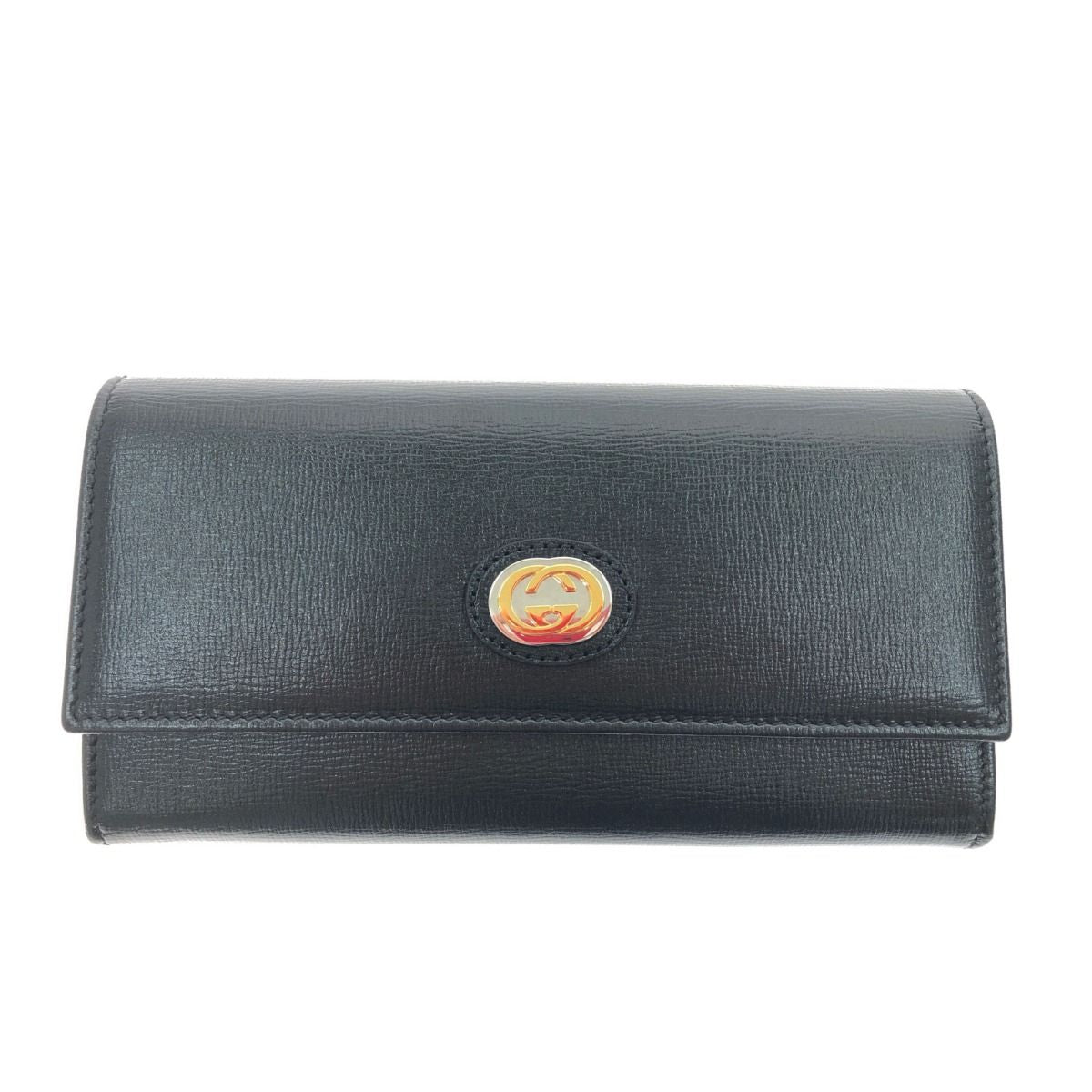 Gucci Long Wallet Interlocking G Marina Leather Black — view 2