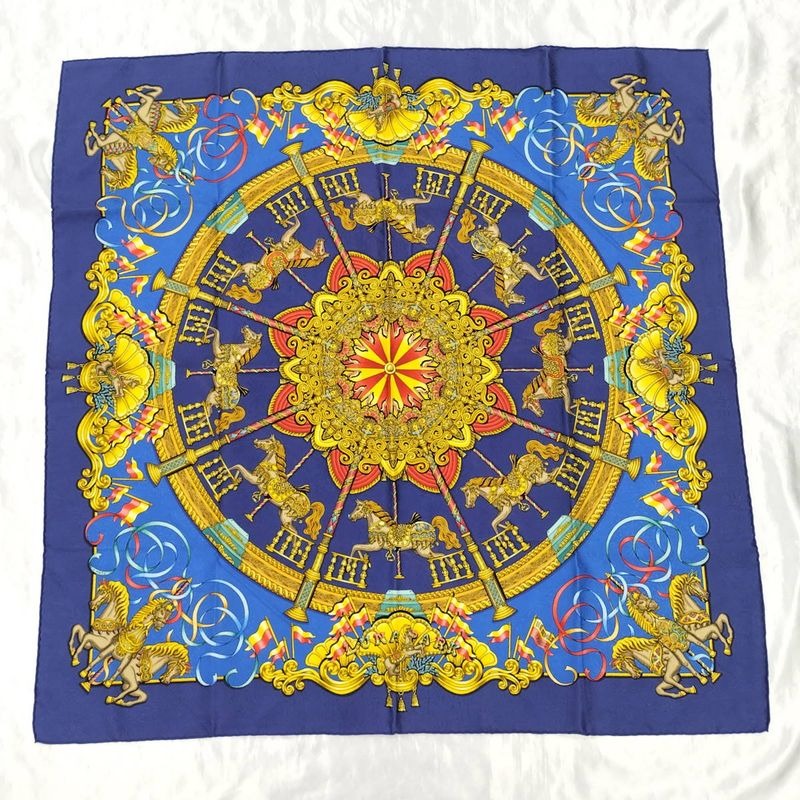 Hermes Carre 90 Luna Park Scarf Silk