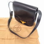 Hermes Vintage Box Calf Black Shoulder Bag 0816 — view 2