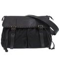 Prada Messenger Bag Bt0582 Crossbody Leather Nylon Nero 1191