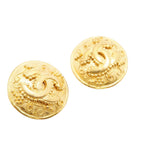 Chanel Earrings Vintage CC Logo Round — view 2