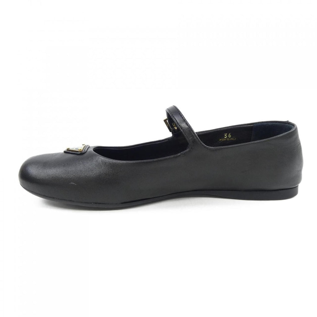 Prada Triangle Logo Flat Shoes — view 2