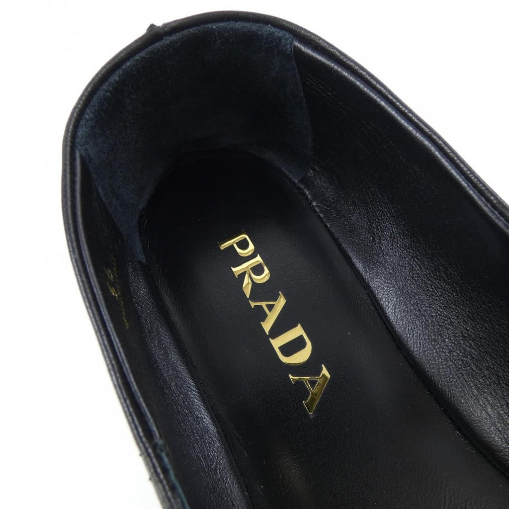 Prada Triangle Logo Flat Shoes — view 6