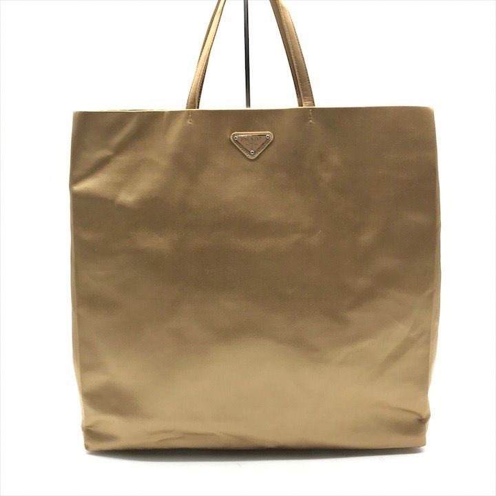 Prada Silk Satin Tote Beige