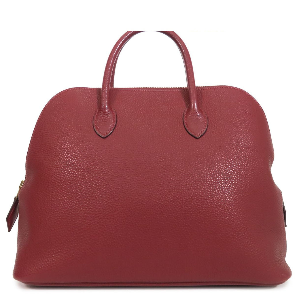Hermes Bolide Web 31 Rouge Ash Gold Togo Handbag