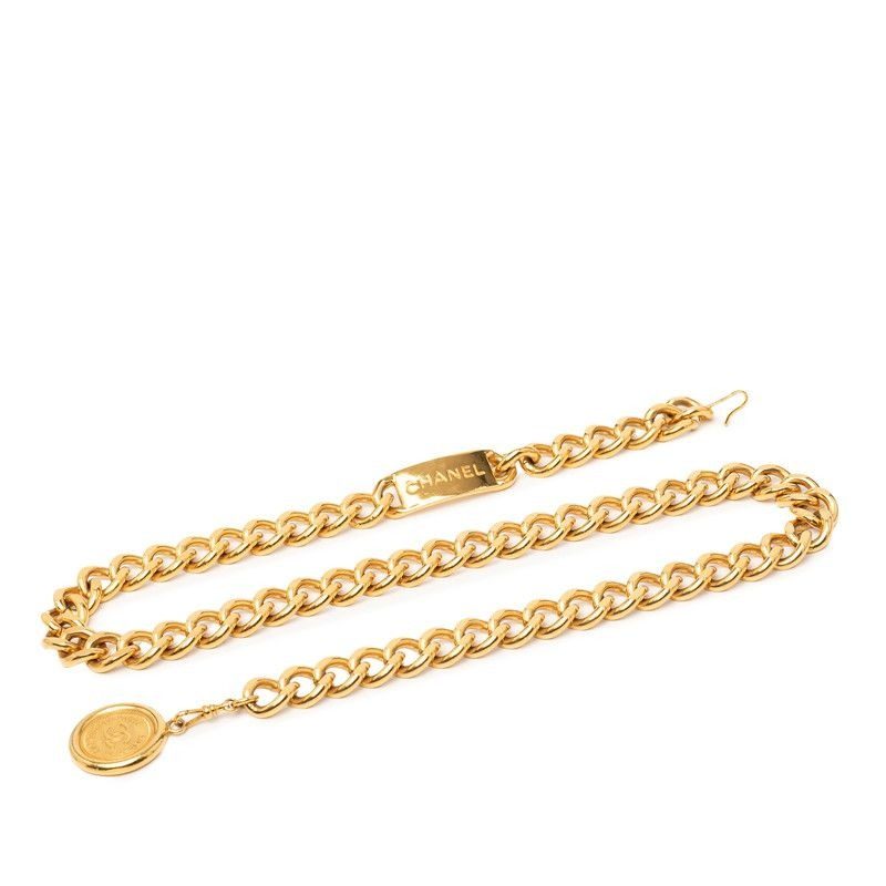 Chanel 31 Rue Cambon CC Logo Chain Belt Gold Plated