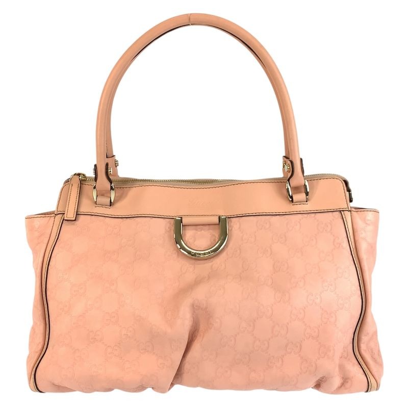 Gucci Abby Guccissima Pink Gold Hardware Leather Tote Bag