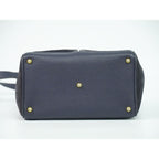 Gucci Bamboo 2-Way Shoulder Bag Pochette Suede Leather Navy — view 3
