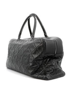 Chanel CC Caviar XL Travel Bag Bowler Tote Weekender Boston Duffle