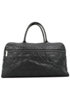 Chanel CC Caviar XL Travel Bag Bowler Tote Weekender Boston Duffle