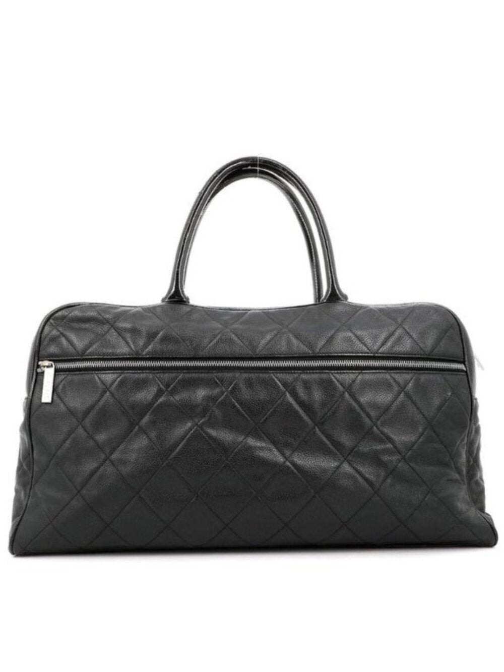 Chanel CC Caviar XL Travel Bag Bowler Tote Weekender Boston Duffle