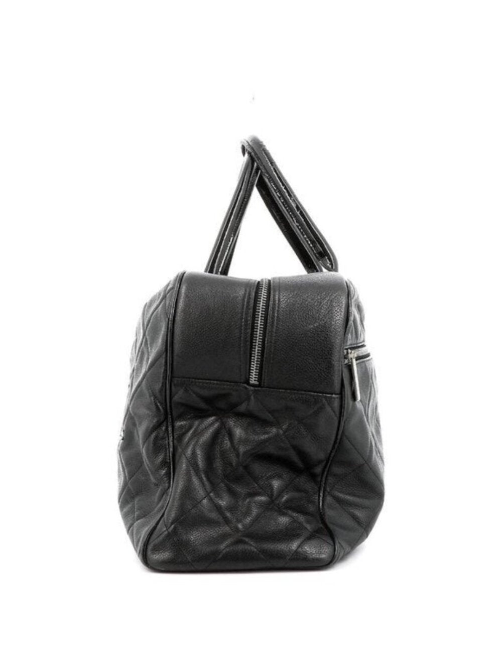 Chanel CC Caviar XL Travel Bag Bowler Tote Weekender Boston Duffle