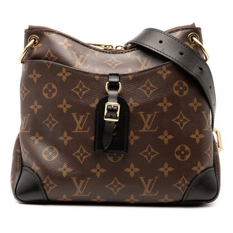 Louis Vuitton Monogram Odeon NM PM Crossbody Bag Brown Black