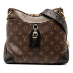 Louis Vuitton Monogram Odeon NM PM Crossbody Bag Brown Black