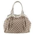 Gucci GG Canvas Ski Leather Tote Shoulder Hand