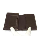 Celine Triomphe Leather Card Case Holder Business Brown — view 3
