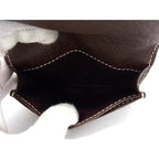 Celine Triomphe Leather Card Case Holder Business Brown — view 4