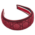 Dior Cannage Headband Hair Wine Red Velour