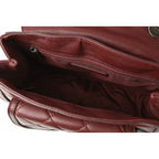 Chanel Chain Shoulder Bag Saddle Lambskin Quilted Bordeaux — view 8