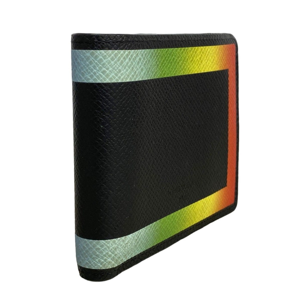 Louis Vuitton Wallet Taiga Rainbow Portefeuille Calf Black Multicolor — view 2