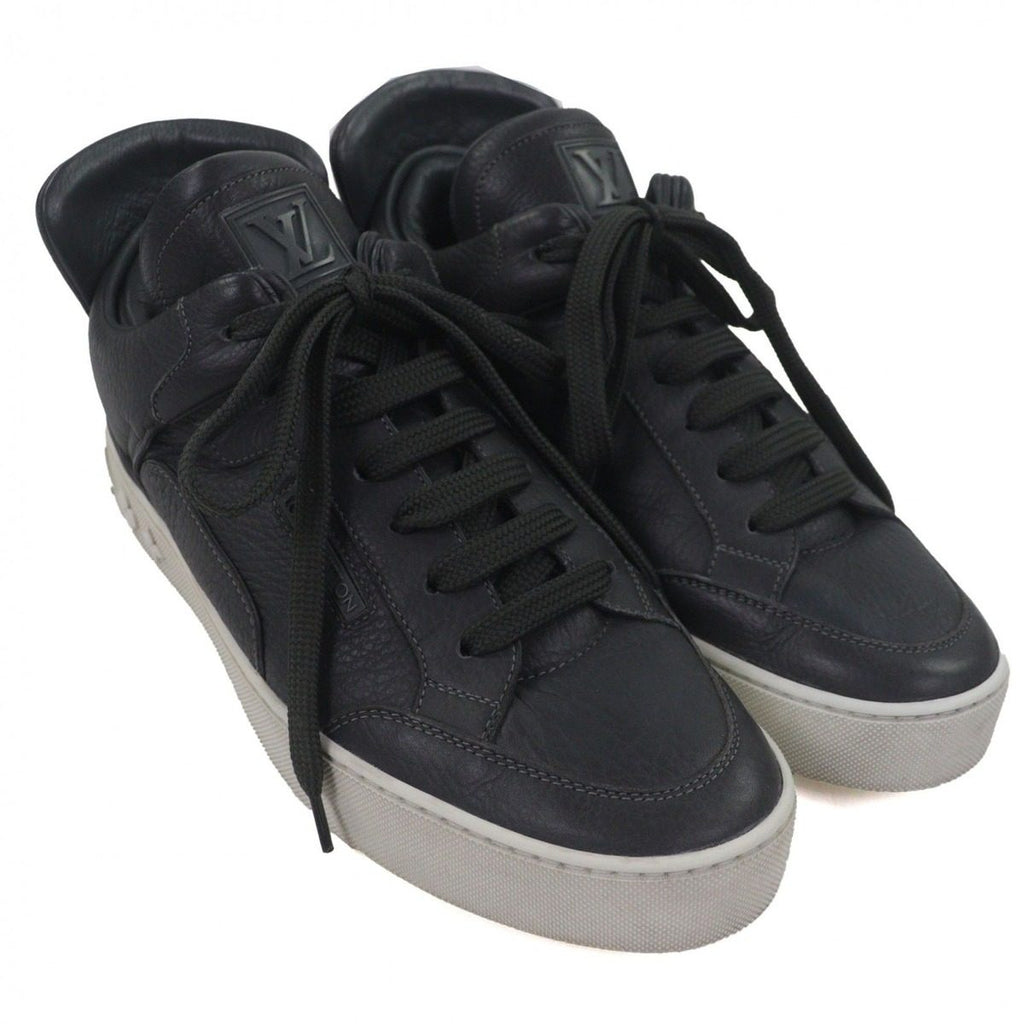 Louis Vuitton Kanye West Dons Leather Lvlogo Sneakers Gray 7 — view 2
