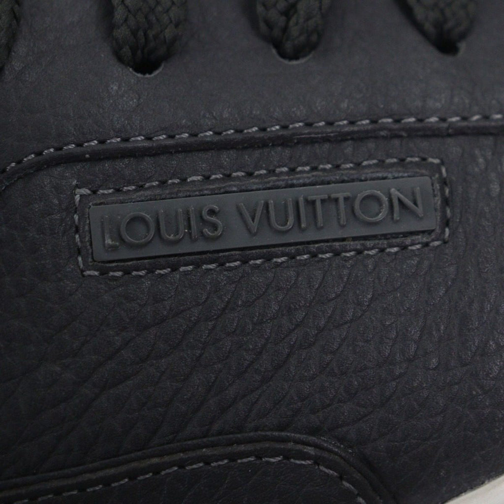 Louis Vuitton Kanye West Dons Leather Lvlogo Sneakers Gray 7 — view 6