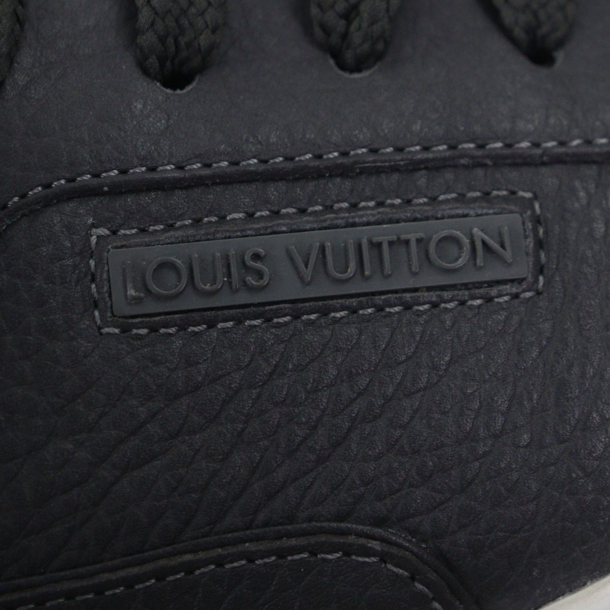 Louis Vuitton Kanye West Dons Leather Lvlogo Sneakers Gray 7 — view 6