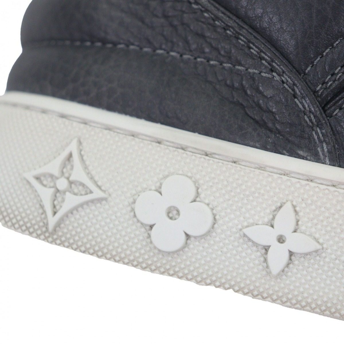 Louis Vuitton Kanye West Dons Leather Lvlogo Sneakers Gray 7 — view 8