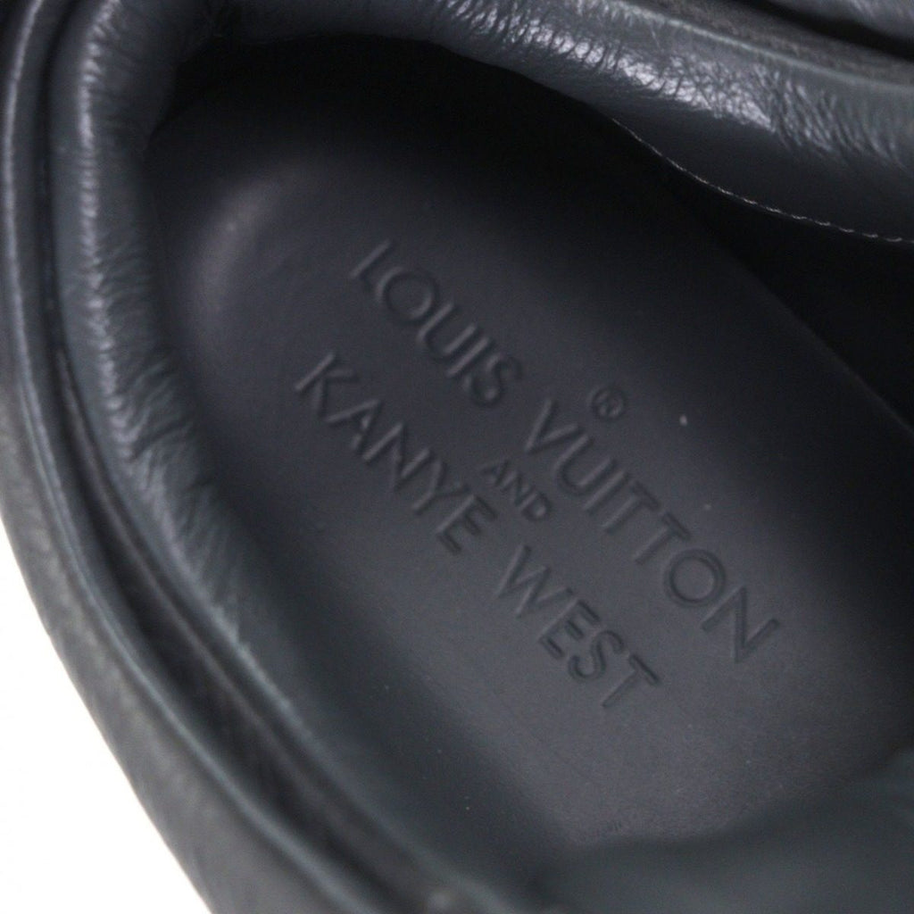 Louis Vuitton Kanye West Dons Leather Lvlogo Sneakers Gray 7 — view 9