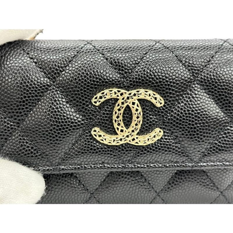Chanel Ap2735 Coin Case Card Mini Wallet Blackpink Caviar Leather — view 5