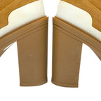 Hermes Boots Short Sock Shoes Suede Fabric Bicolor Camel Brown — view 9