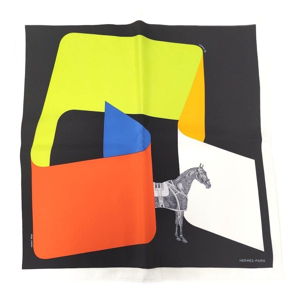 Hermes Carre 42 Hose Multicolor Serpentine Pierre Chien Pawn Silk Scarf