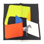 Hermes Carre 42 Hose Multicolor Serpentine Pierre Chien Pawn Silk Scarf