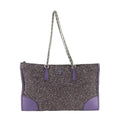 Prada Tweed Leather 2-Way Tote Crossbody Chain Shoulder Hand