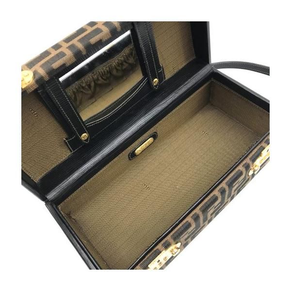 Fendi Zucca Trunk Vanity 2-Way Hand Bag Brown — view 8