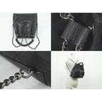 Chanel Quilted 2-Way Chain Drawstring Backpack Handbag — view 5