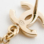 Chanel Earrings Gold Coco Mark Rhinestone — view 6